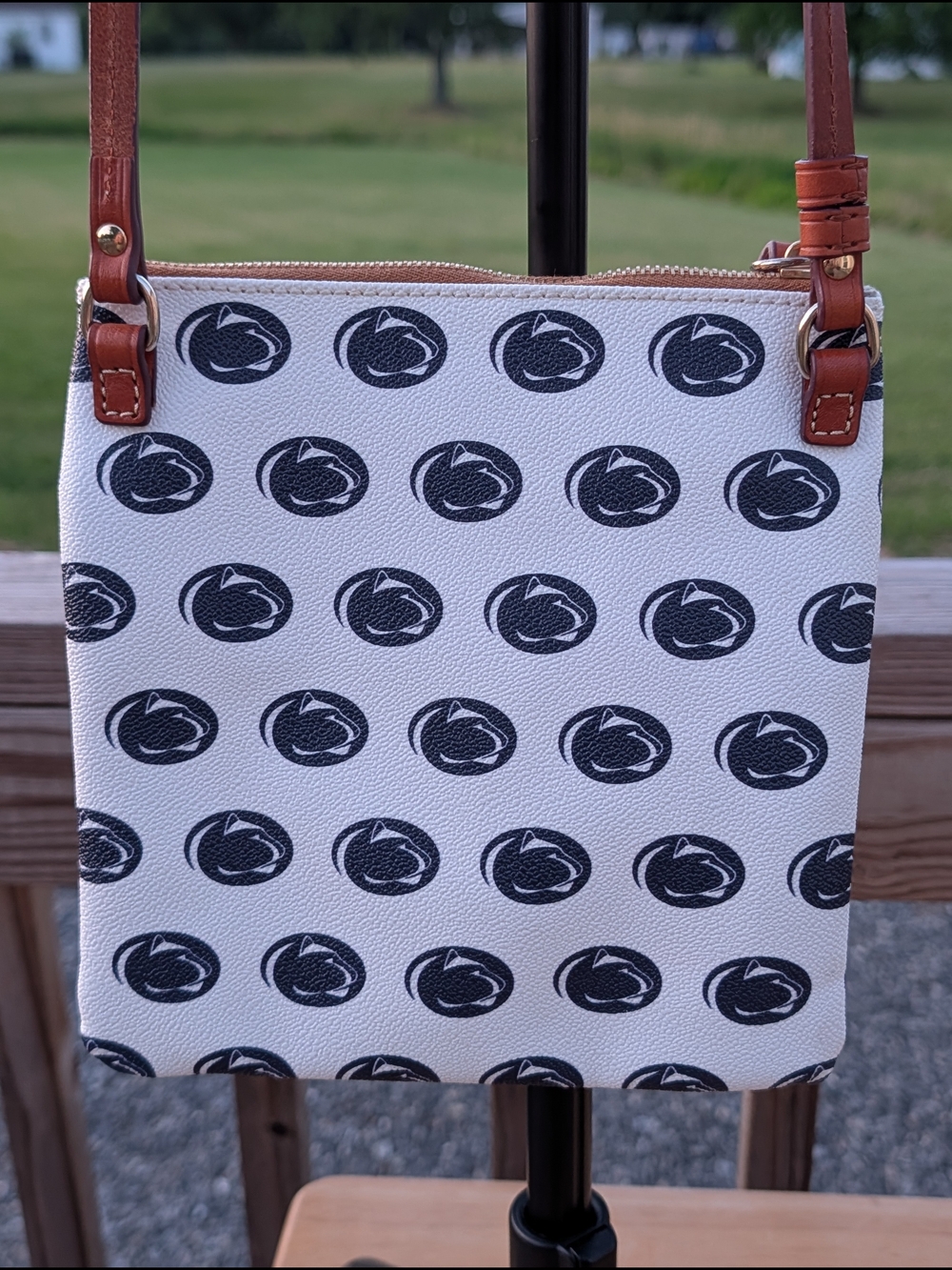 Dooney & Bourke Penn State Crossbody Bag In Pebbled Leather - Picture 11 of 16